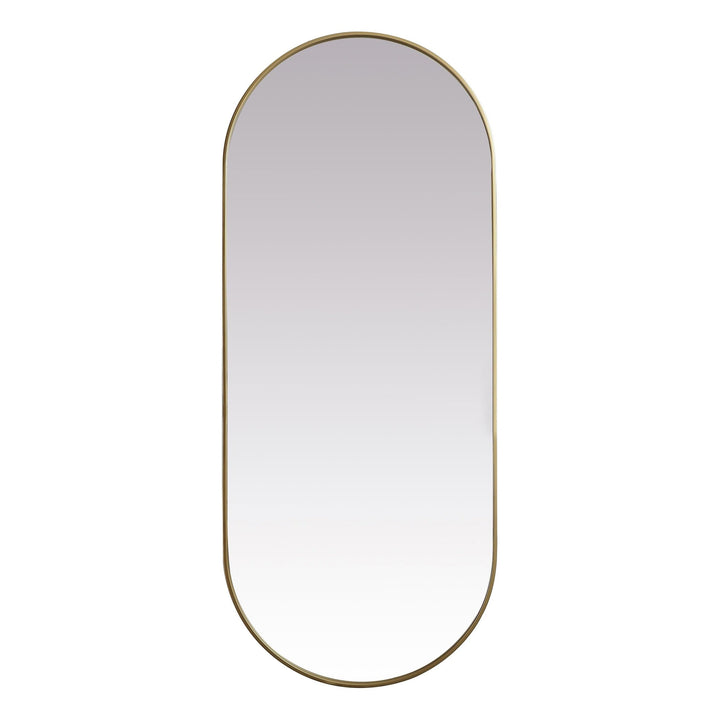 Metal Frame Oval Mirror II in Brass by Elegant