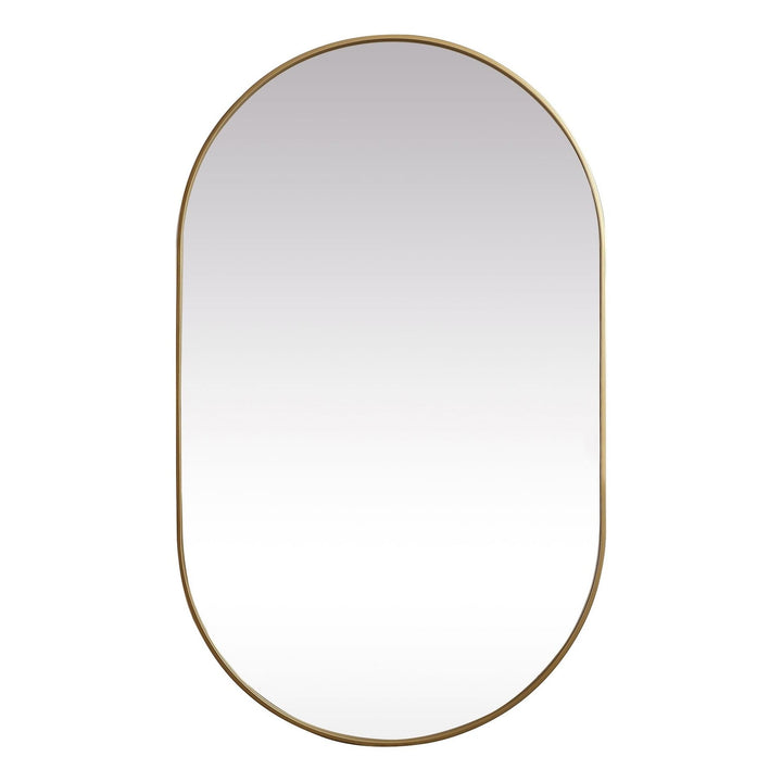 Metal Frame Oval Mirror II in Brass by Elegant