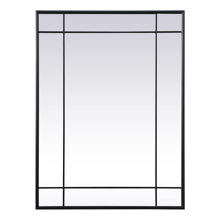 Viola Rectangle Mirror in Black by Elegant