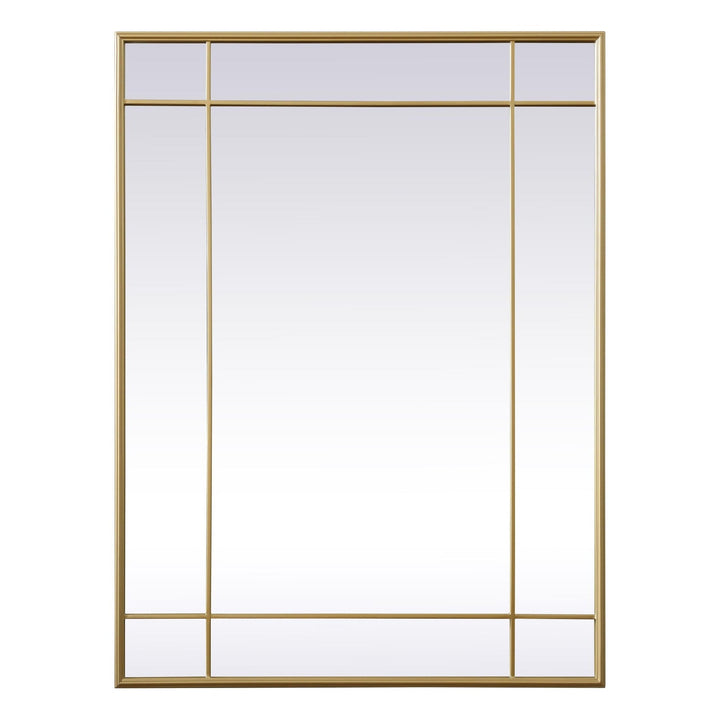 Viola Rectangle Mirror in Brass by Elegant