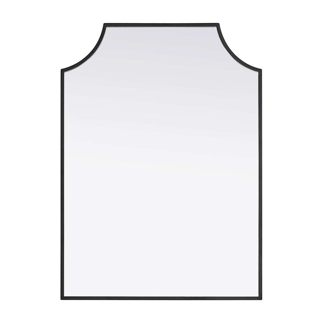 Metal Frame Mirror in Black by Elegant