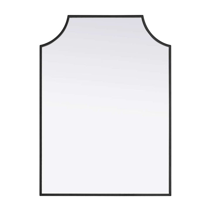 Metal Frame Mirror in Black by Elegant