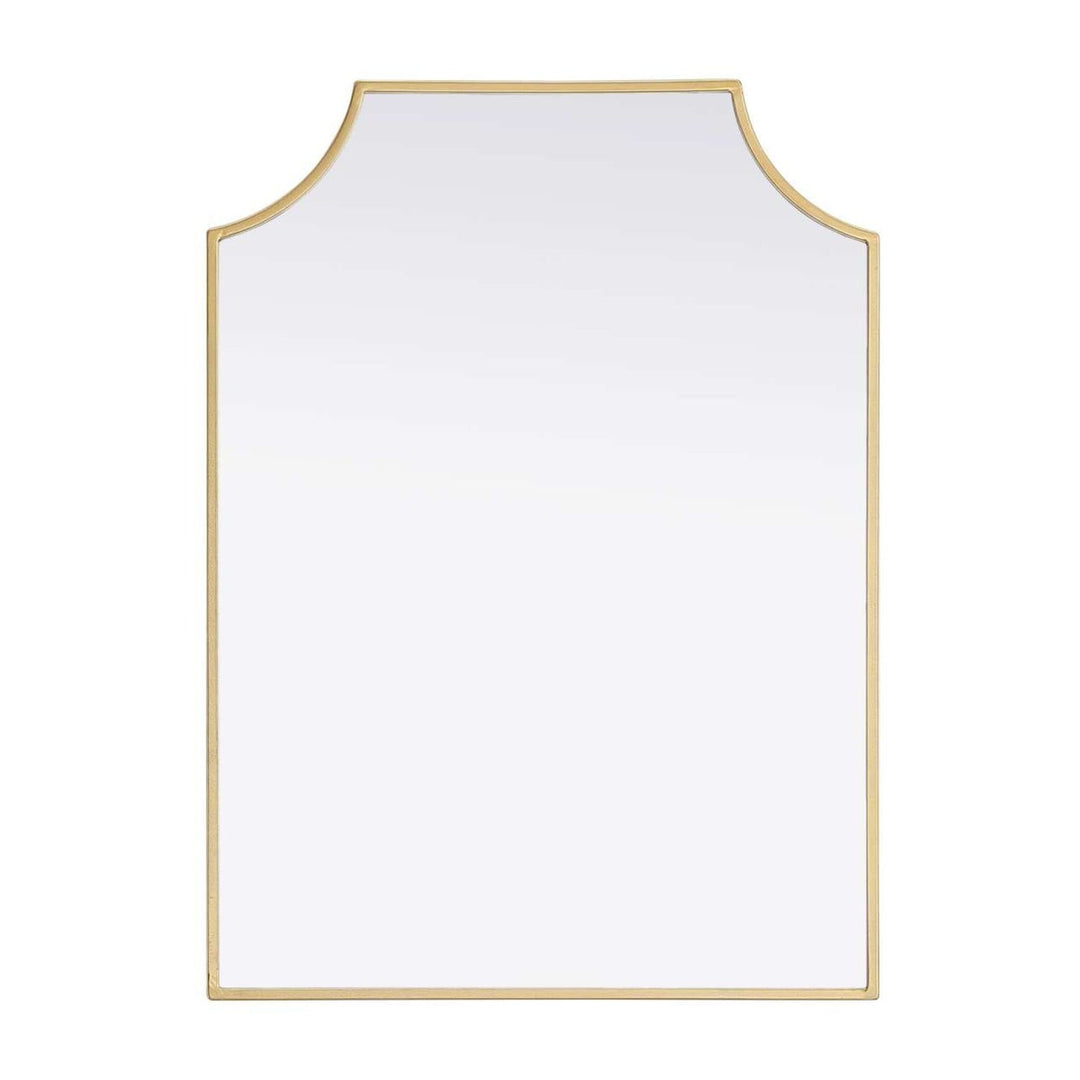 Metal Frame Mirror in Brass by Elegant