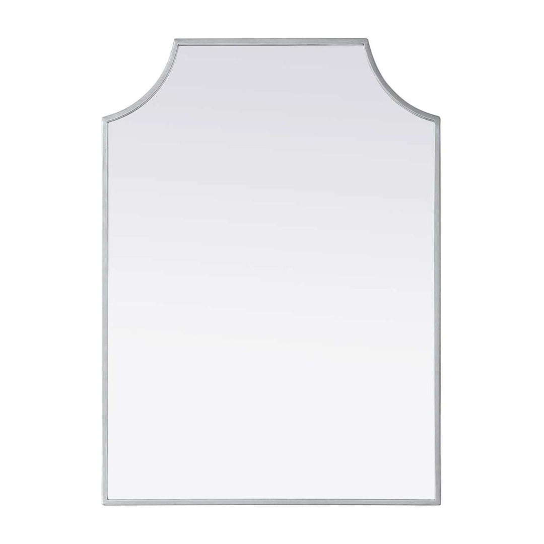 Metal Frame Mirror in Silver by Elegant