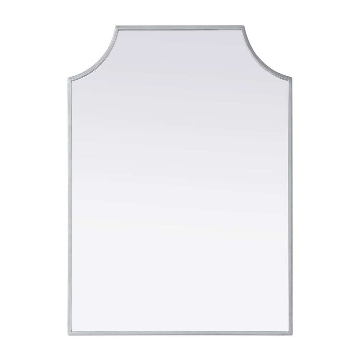 Metal Frame Mirror in Silver by Elegant