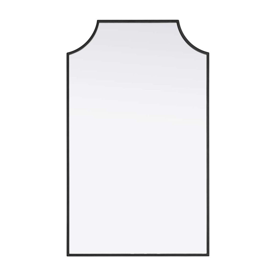 Metal Frame Mirror in Black by Elegant
