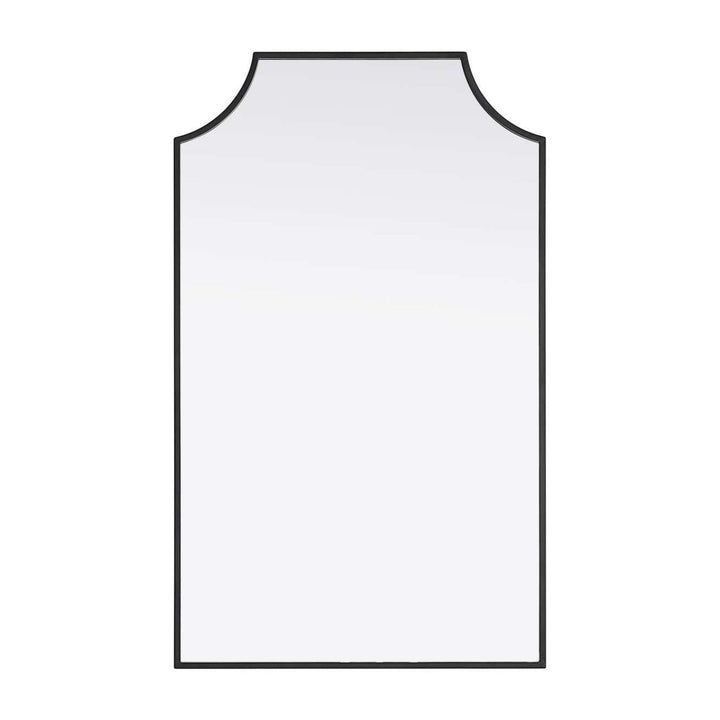 Metal Frame Mirror in Black by Elegant