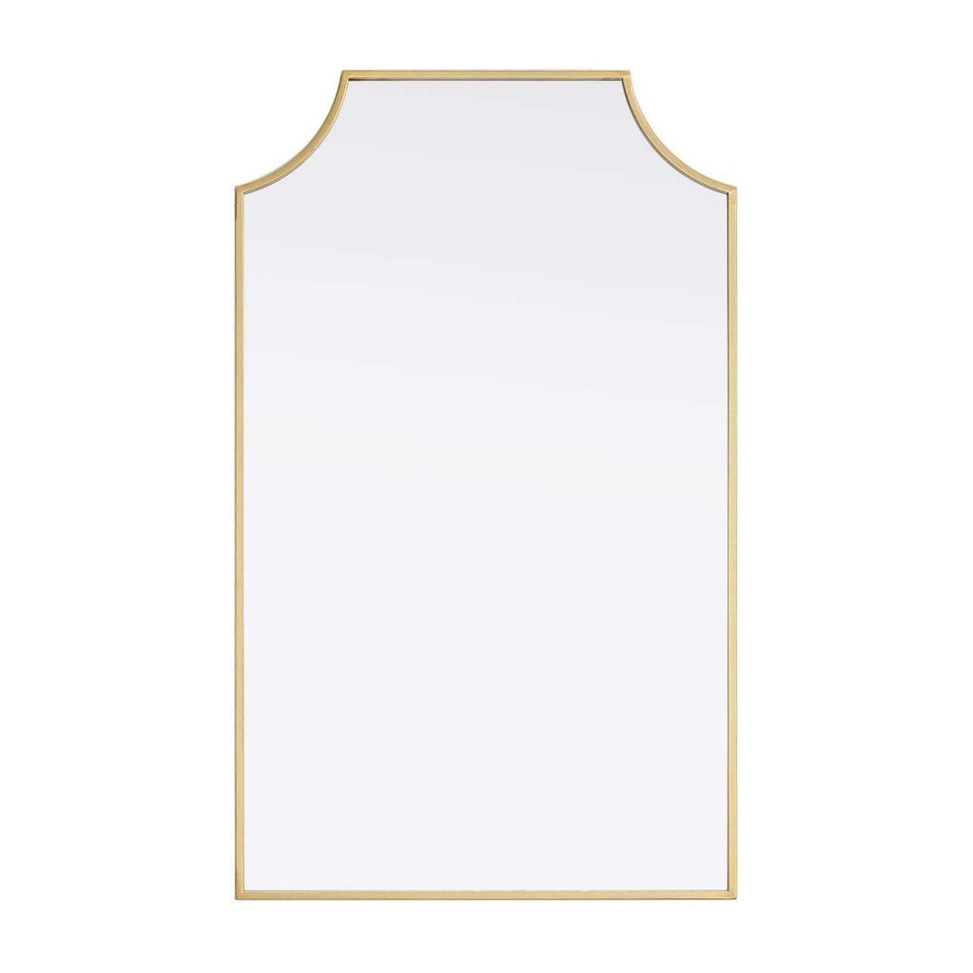Metal Frame Mirror in Brass by Elegant