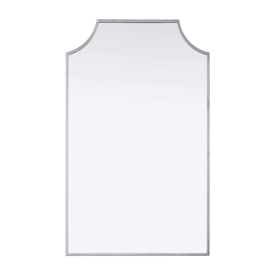 Metal Frame Mirror in Silver by Elegant