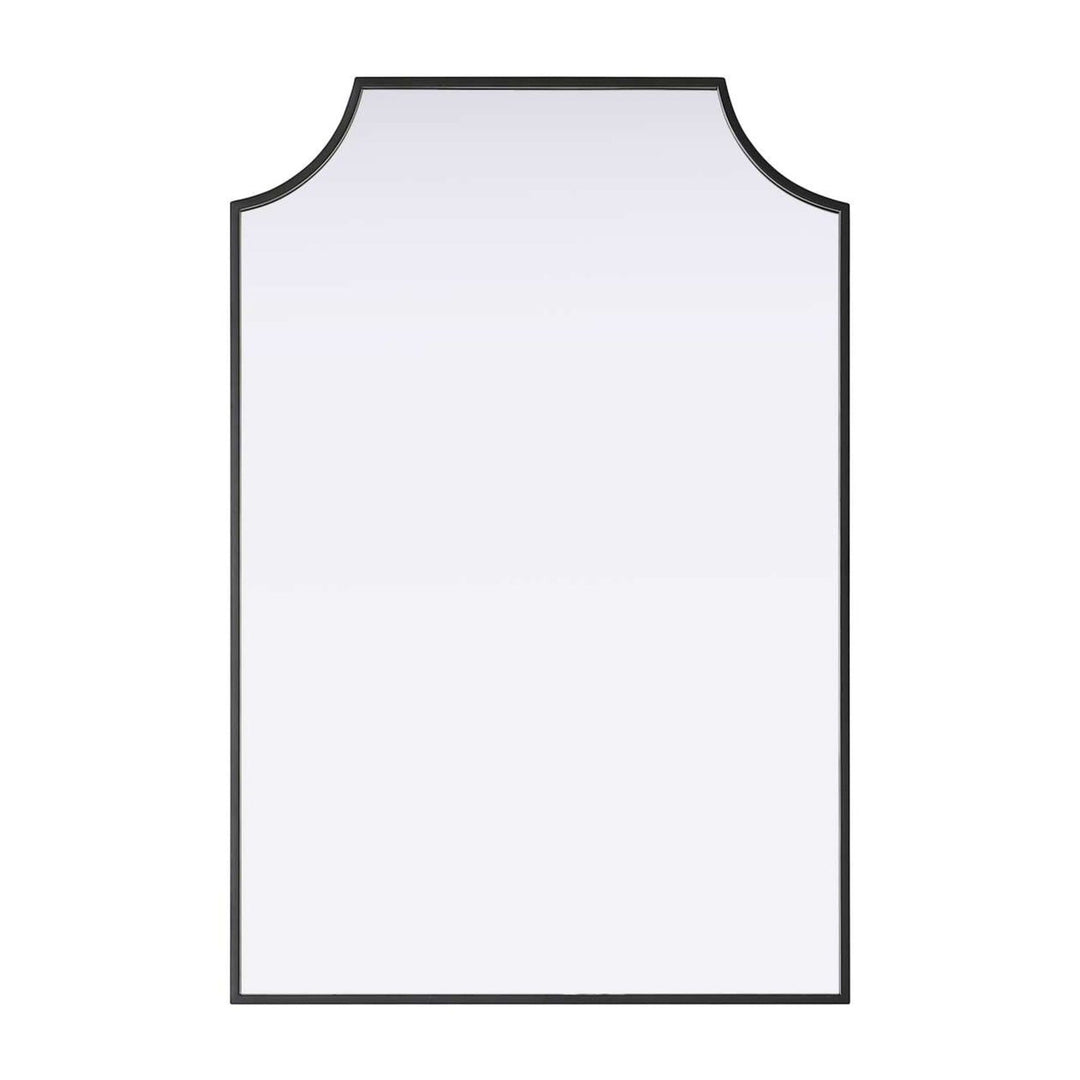 Metal Frame Mirror in Black by Elegant