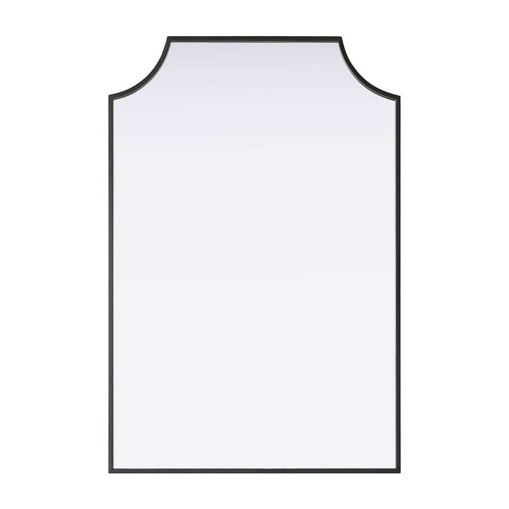 Metal Frame Mirror in Black by Elegant