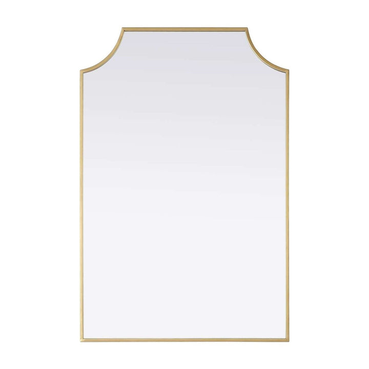 Metal Frame Mirror in Brass by Elegant