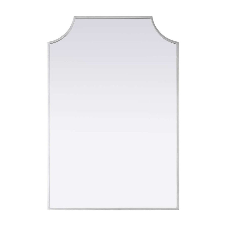 Metal Frame Mirror in Silver by Elegant