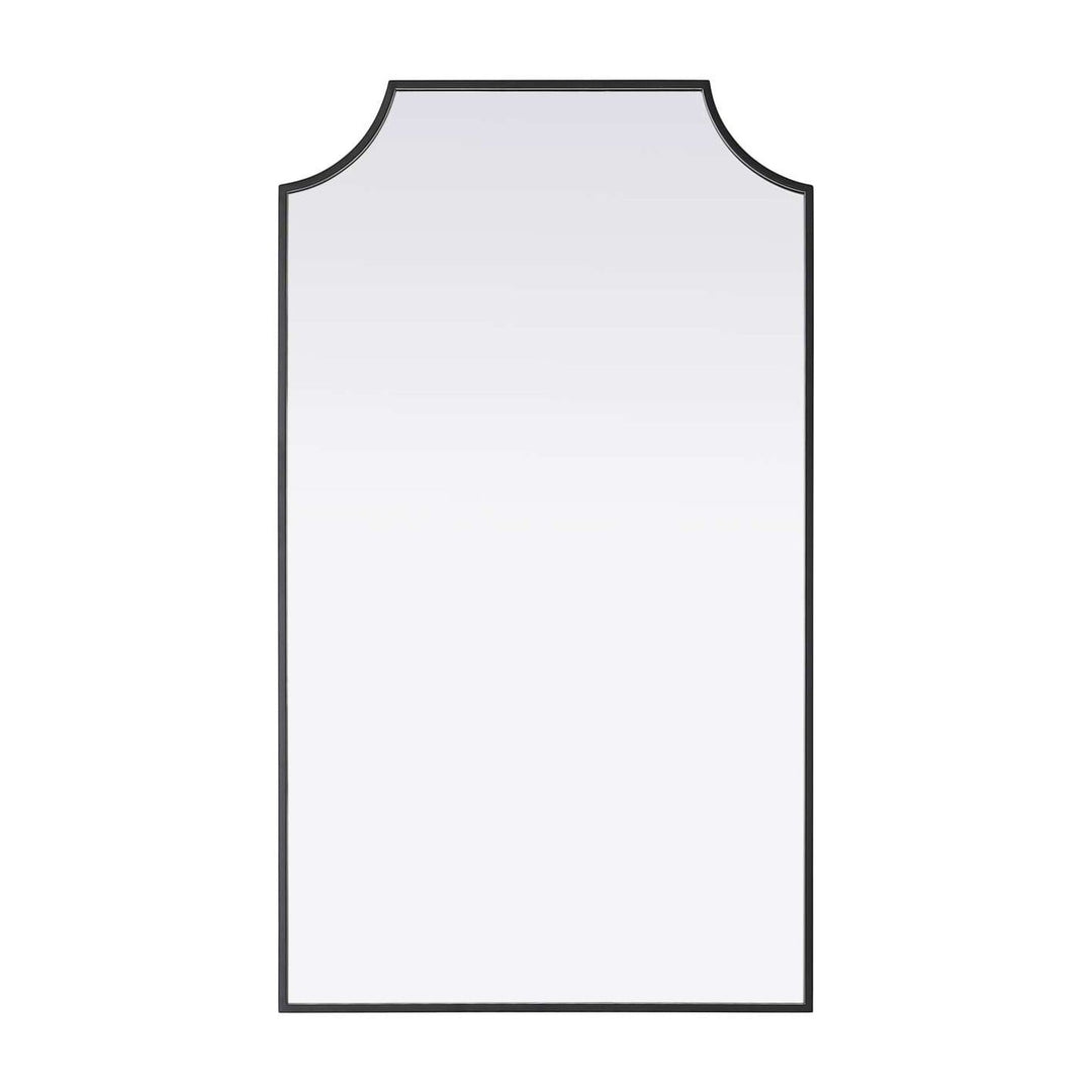 Metal Frame Mirror in Black by Elegant