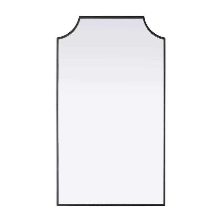 Metal Frame Mirror in Black by Elegant