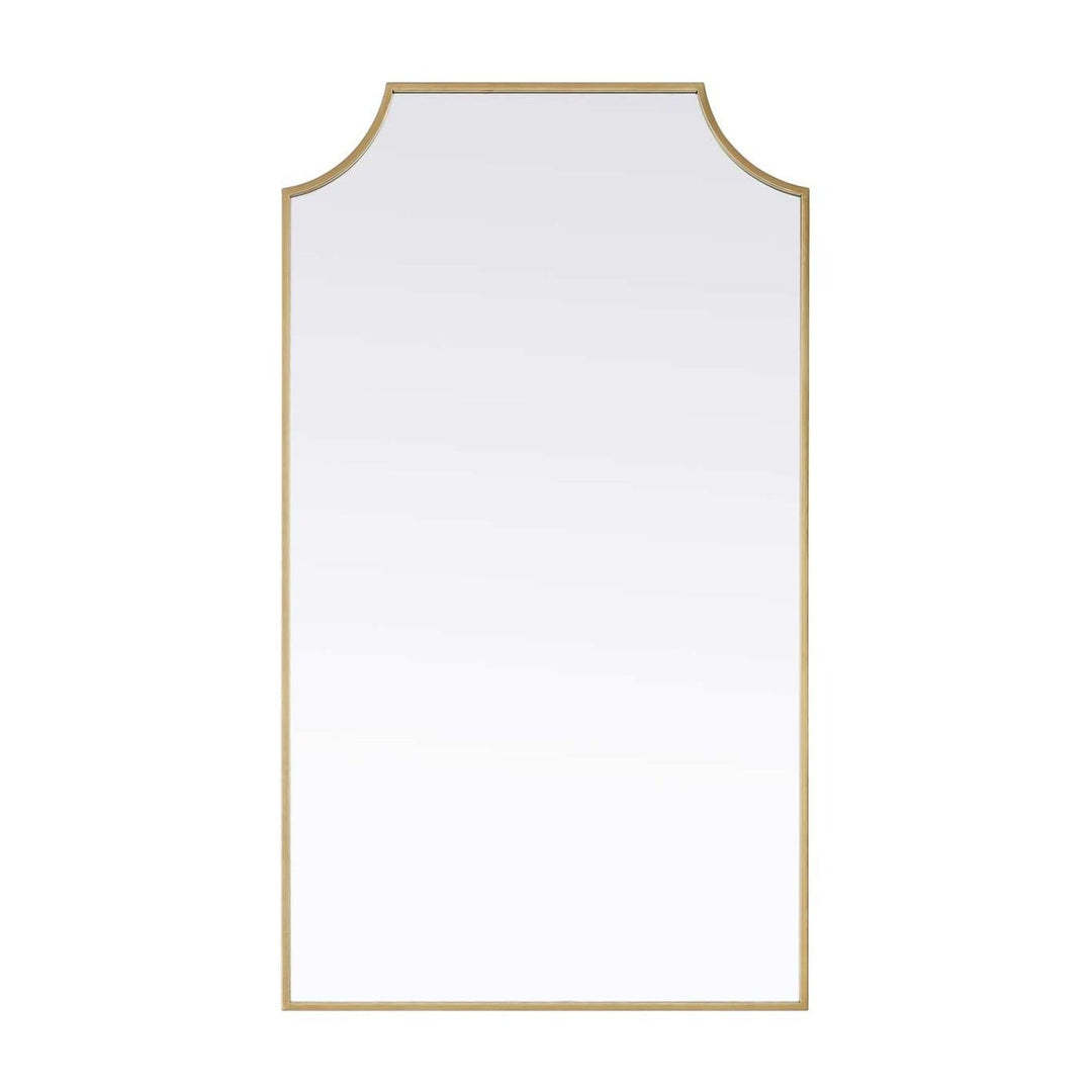 Metal Frame Mirror in Brass by Elegant