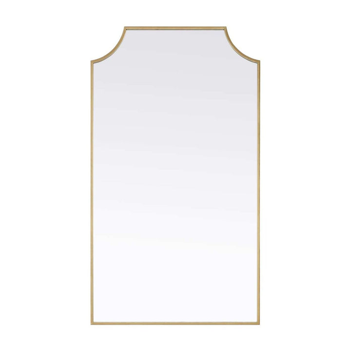Metal Frame Mirror in Brass by Elegant