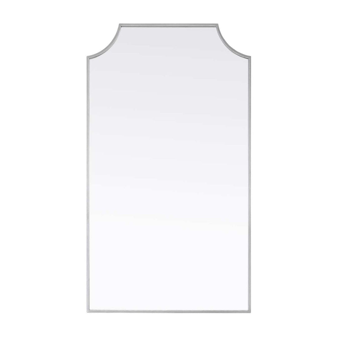 Metal Frame Mirror in Silver by Elegant