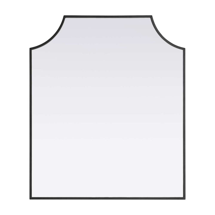 Metal Frame Mirror in Black by Elegant