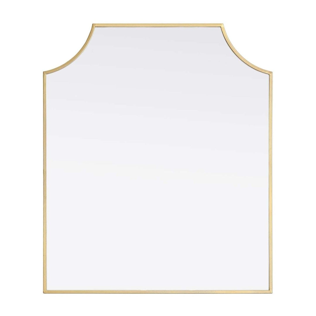 Metal Frame Mirror in Brass by Elegant