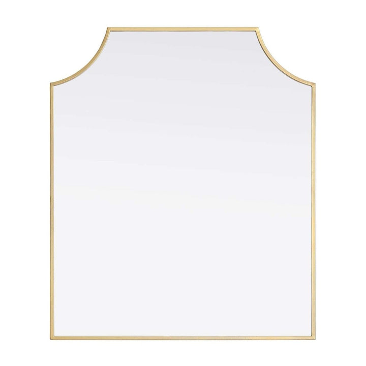 Metal Frame Mirror in Brass by Elegant