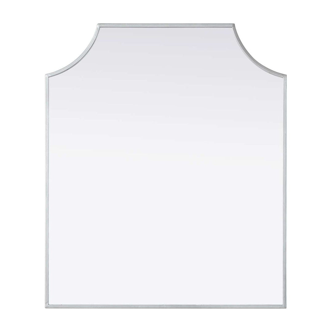 Metal Frame Mirror in Silver by Elegant