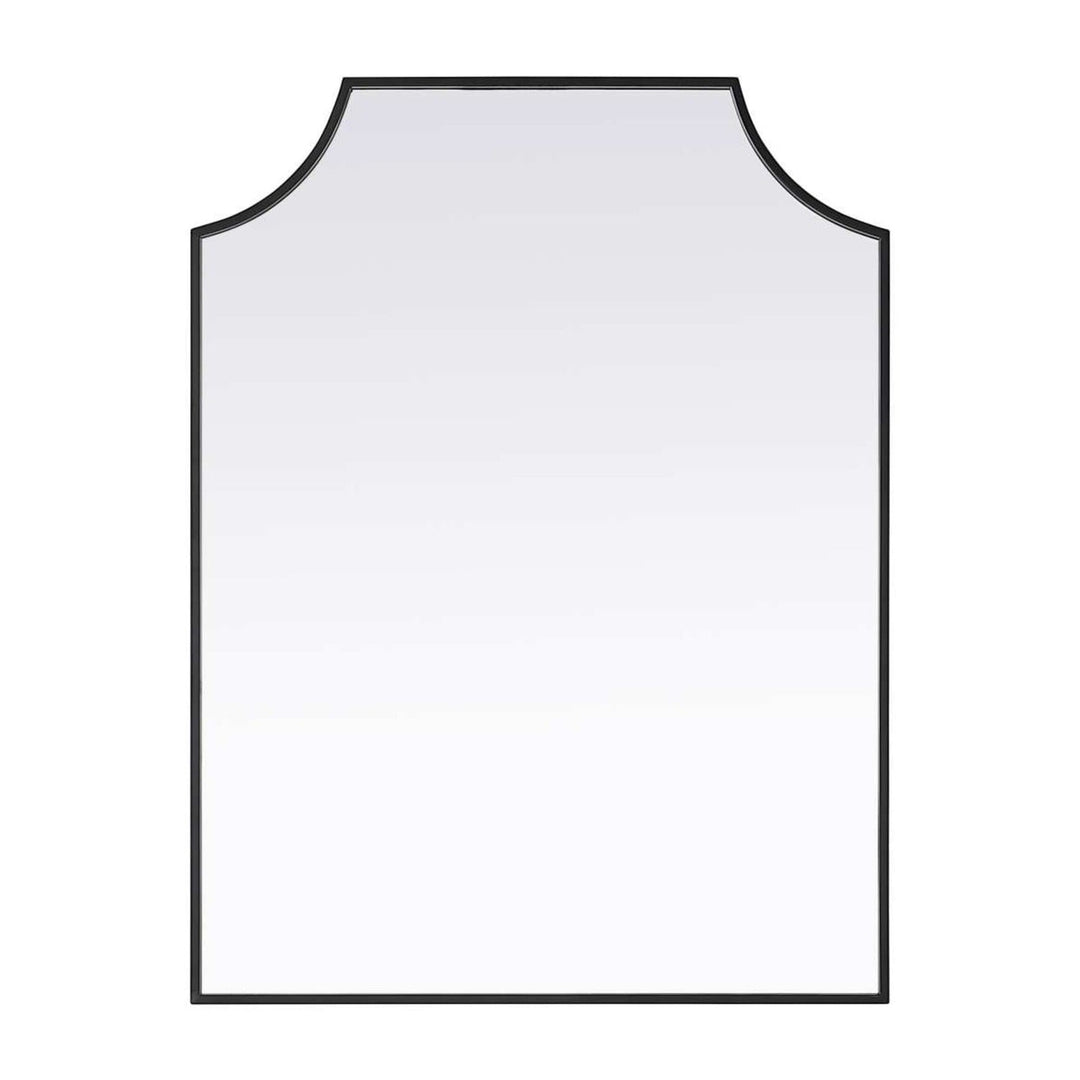 Metal Frame Mirror in Black by Elegant