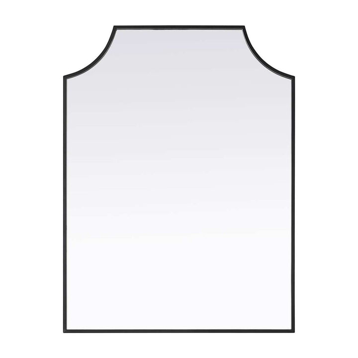 Metal Frame Mirror in Black by Elegant