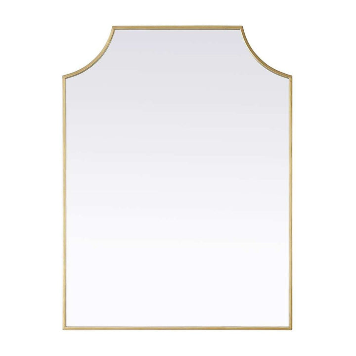 Metal Frame Mirror in Brass by Elegant