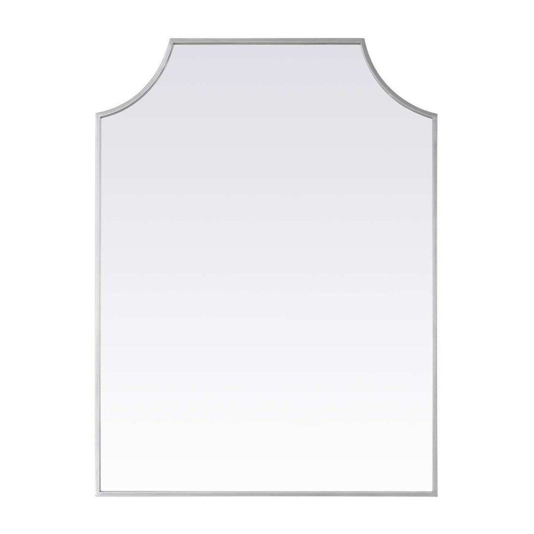 Metal Frame Mirror in Silver by Elegant