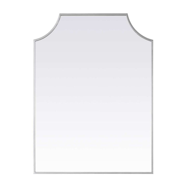Metal Frame Mirror in Silver by Elegant