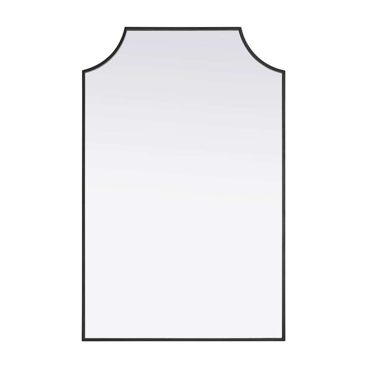 Metal Frame Mirror in Black by Elegant