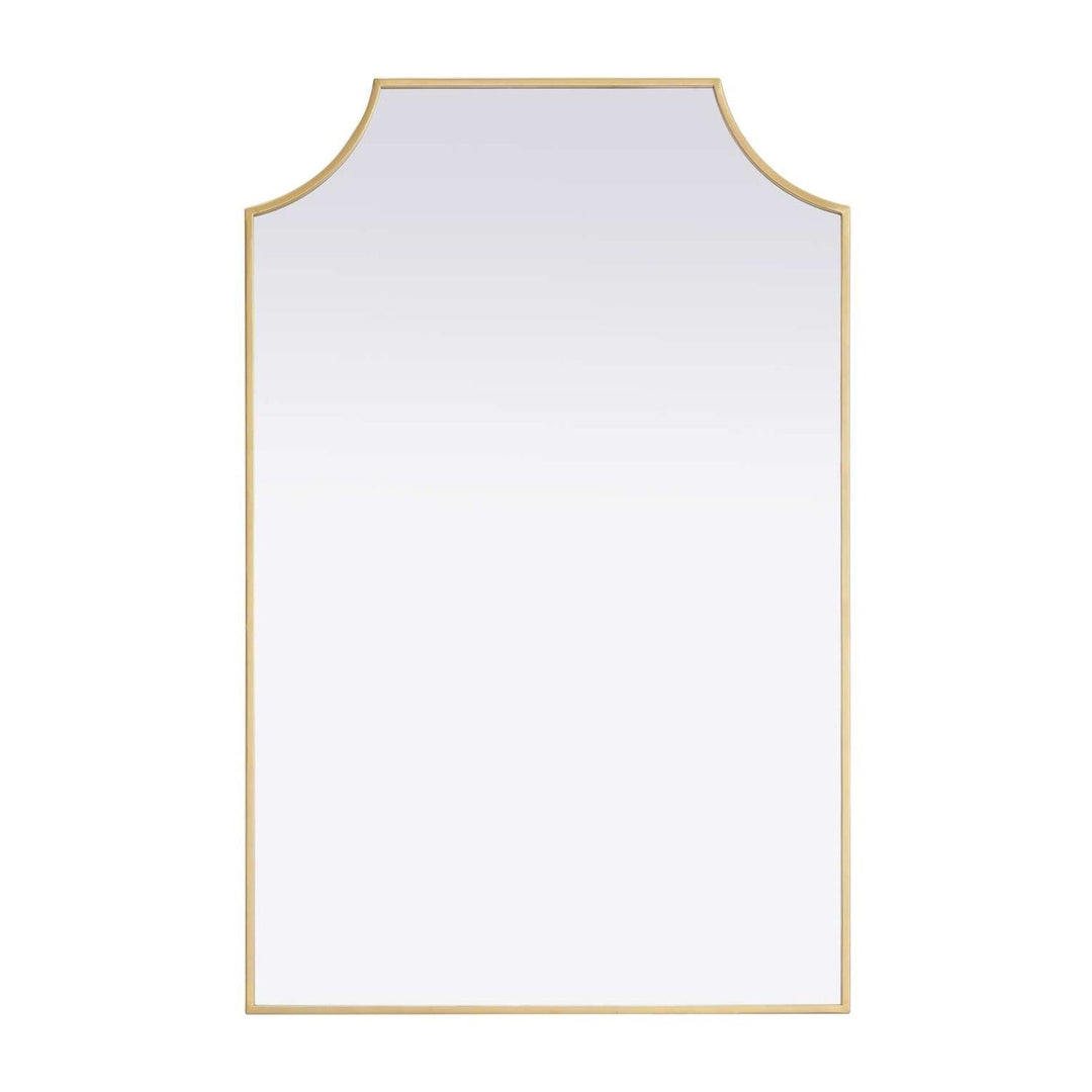 Metal Frame Mirror in Brass by Elegant