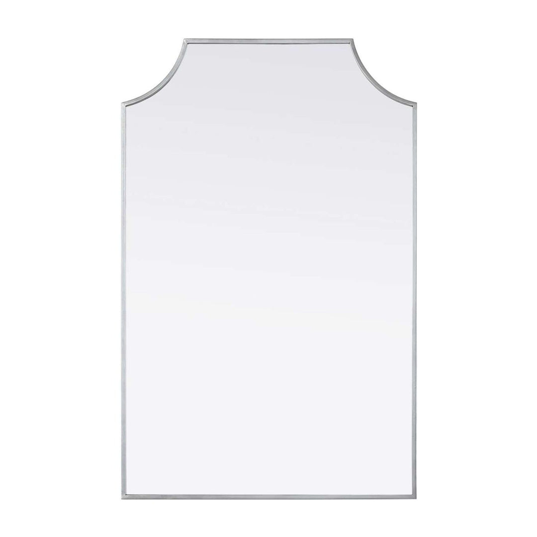 Metal Frame Mirror in Silver by Elegant