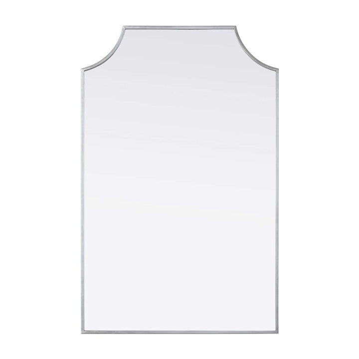 Metal Frame Mirror in Silver by Elegant