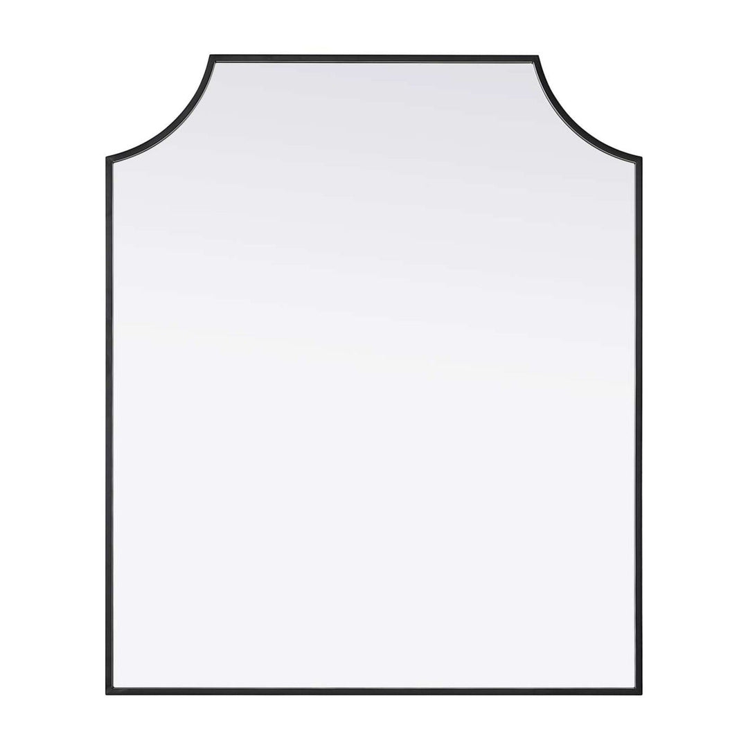 Metal Frame Mirror in Black by Elegant