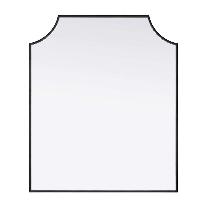 Metal Frame Mirror in Black by Elegant