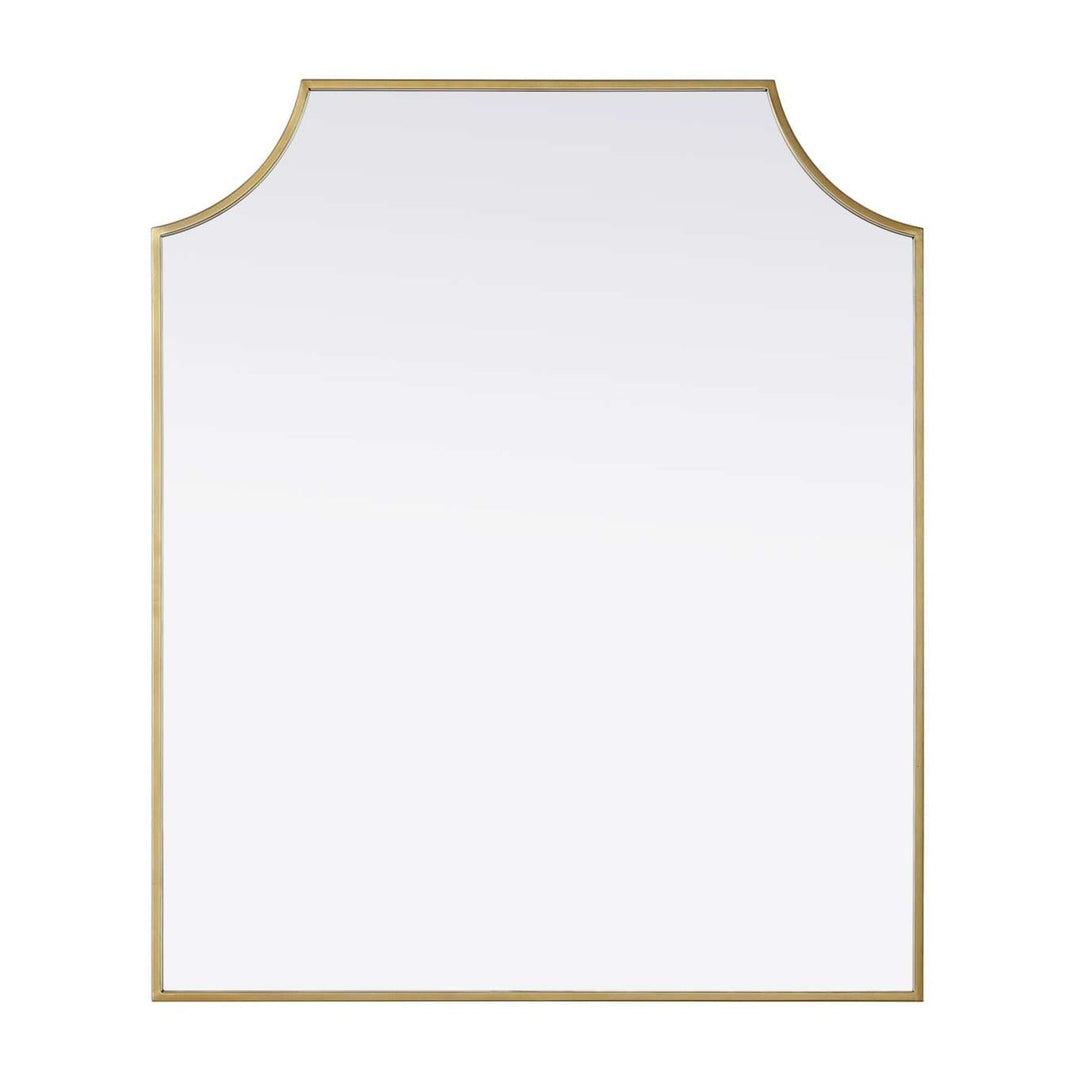 Metal Frame Mirror in Brass by Elegant
