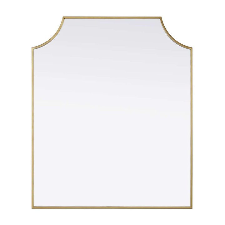 Metal Frame Mirror in Brass by Elegant