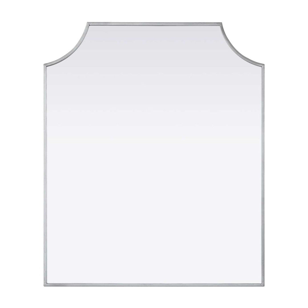Metal Frame Mirror in Silver by Elegant