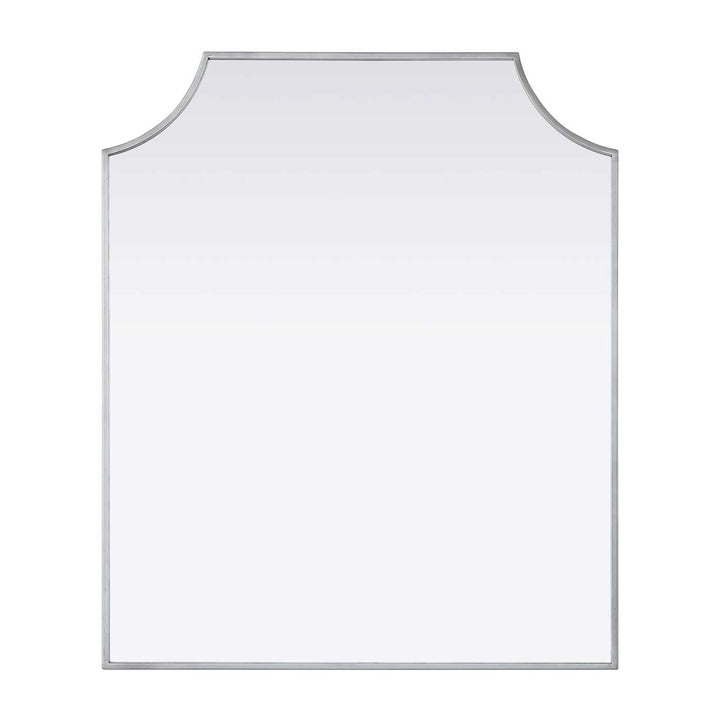 Metal Frame Mirror in Silver by Elegant