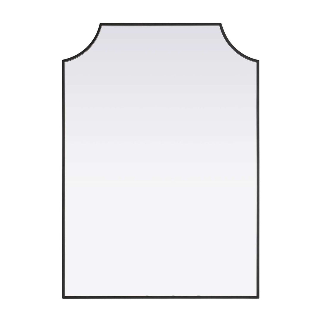 Metal Frame Mirror in Black by Elegant