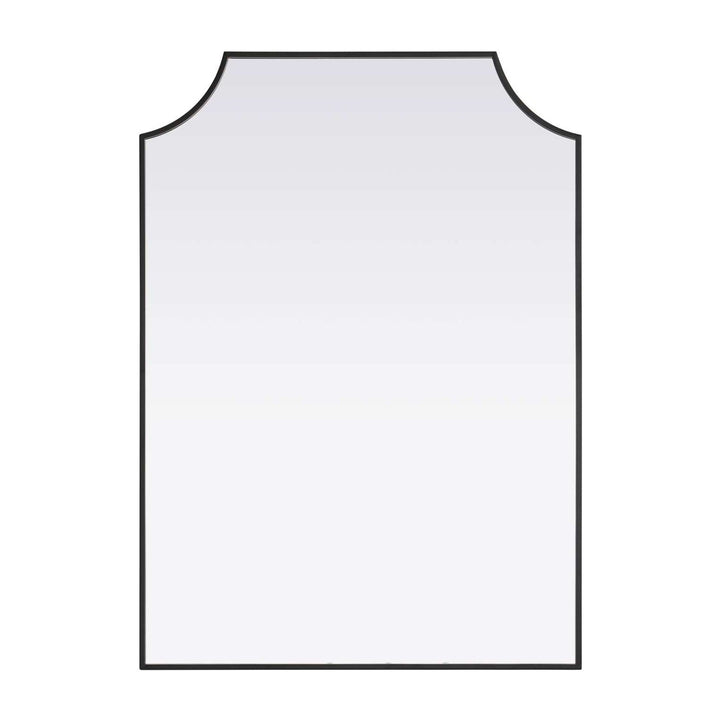 Metal Frame Mirror in Black by Elegant