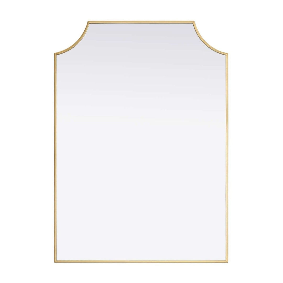 Metal Frame Mirror in Brass by Elegant