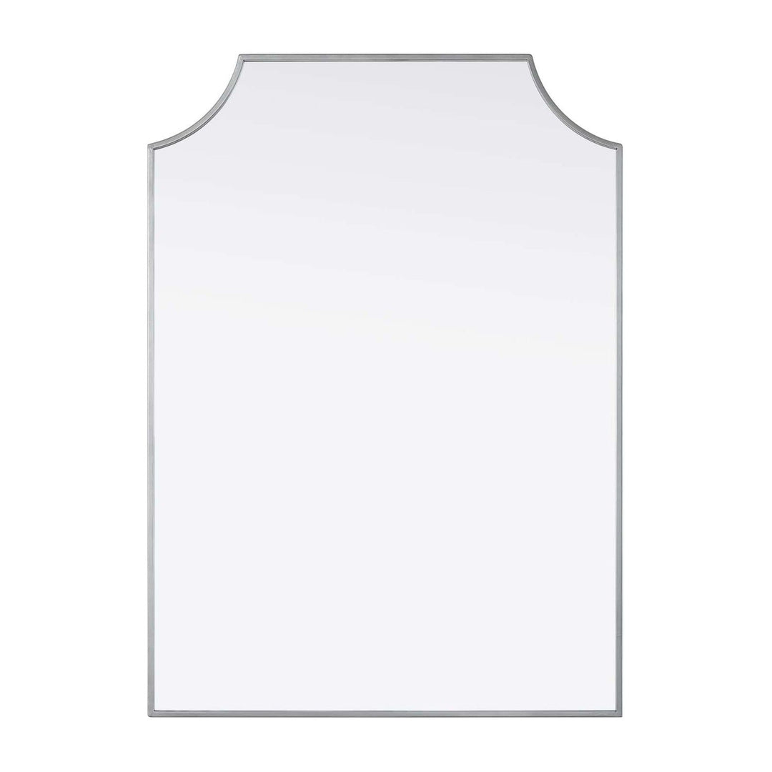 Metal Frame Mirror in Silver by Elegant