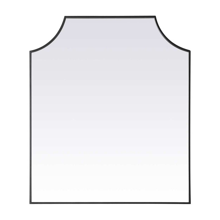 Metal Frame Mirror in Black by Elegant