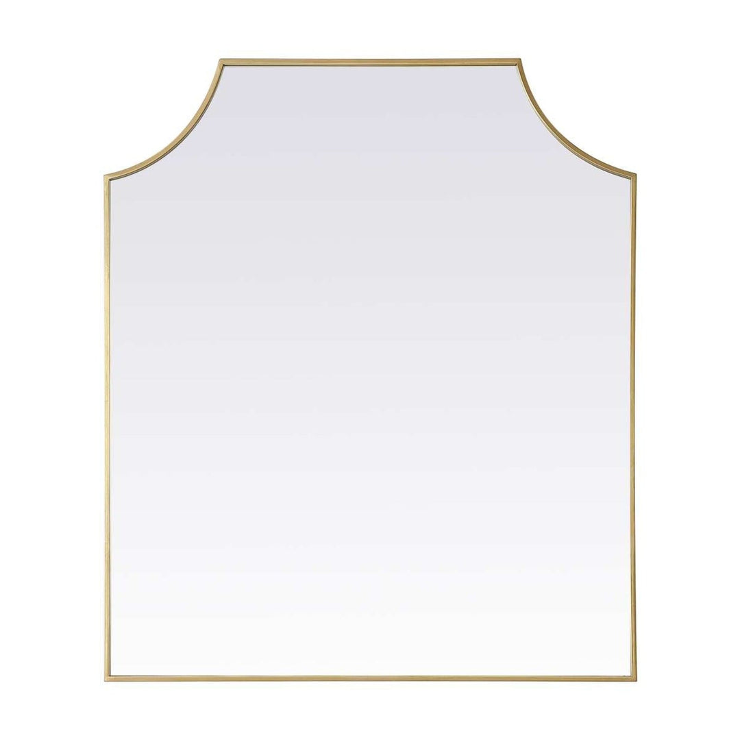 Metal Frame Mirror in Brass by Elegant