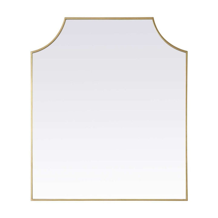Metal Frame Mirror in Brass by Elegant