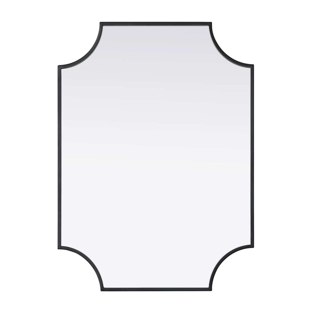 Metal Frame Mirror II in Black by Elegant