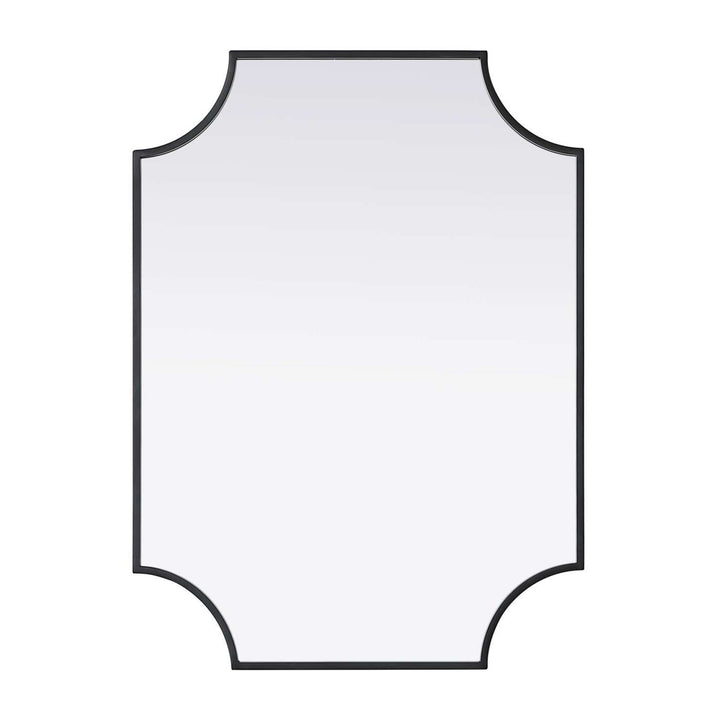 Metal Frame Mirror II in Black by Elegant
